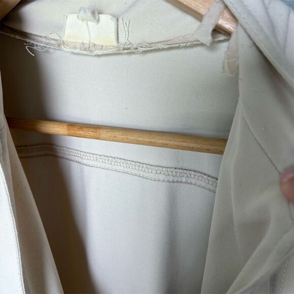 YUVITA Trench Coat Dress M Khaki Button Down Sheath Dress Midi-Length - Picture 4 of 5